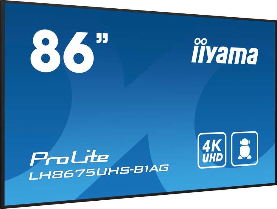 EAN 4948570123490 - iiyama LH8675UHS-B1AG pantalla de señalización Pantalla plana para señalización digital 2,17 m (85.6") LC imagen 3