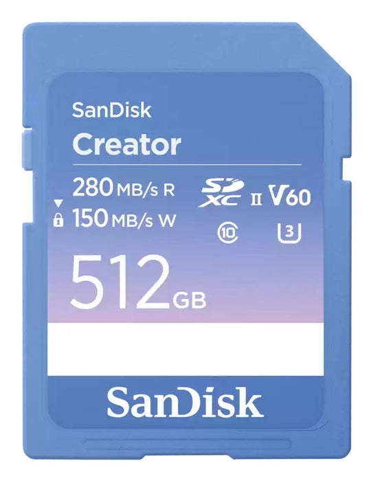 EAN 0619659216610 - SanDisk Creator 512 GB SDXC UHS-II Clase 10 imagen 1