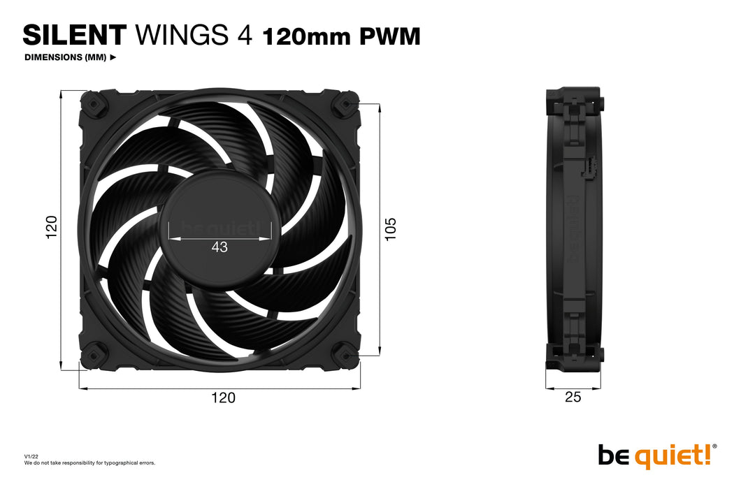 EAN 4260052188859 - be quiet! SILENT WINGS 4 | 120mm PWM Carcasa del ordenador Ventilador 12 cm Negro 1 pieza(s) imagen 5