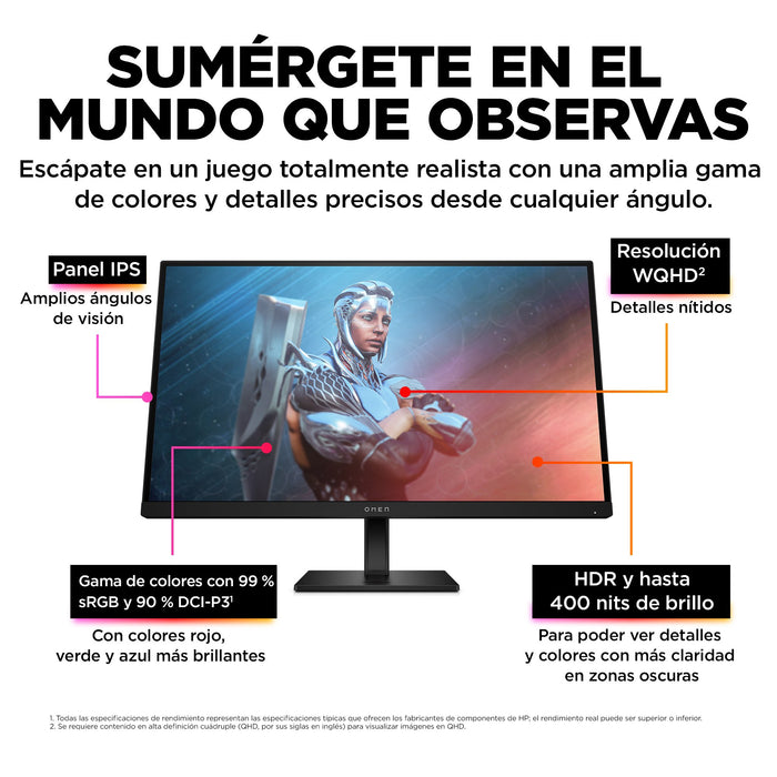 EAN 0197029615145 - OMEN by HP 27 inch FHD 165Hz Gaming Monitor - OMEN 27 pantalla para PC 68,6 cm (27") 1920 x 1080 Pixeles  imagen 13