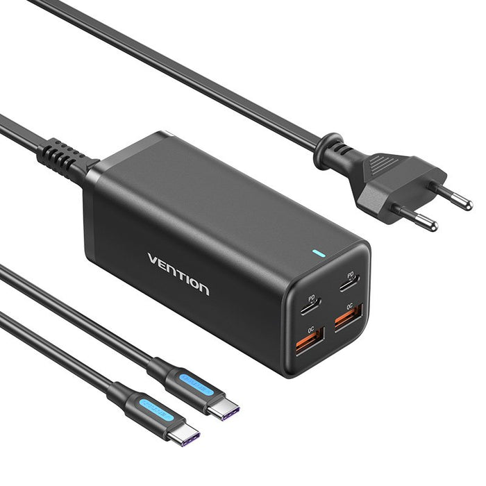 EAN 6922794775954 - Vention FBSBG-EU cargador de dispositivo móvil Universal Negro Corriente alterna Carga rápida Interior imagen 1