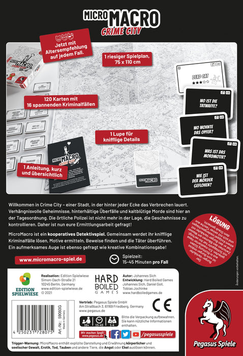 EAN 4250231728075 - Pegasus Spiele MicroMacro: Crime City Juego de mesa Deducción imagen 4