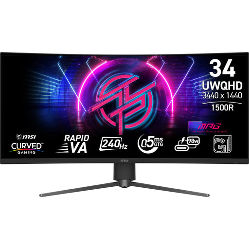 EAN 4711377342193 - MSI MPG 346CQRF X24 pantalla para PC 86,4 cm (34") 3440 x 1440 Pixeles UltraWide Quad HD Negro imagen 1