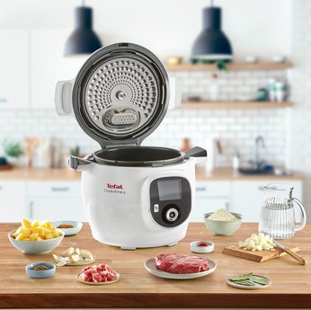 EAN 3045386381869 - Tefal CY851130 olla multi-cocción 6 L Cromo, Blanco imagen 13