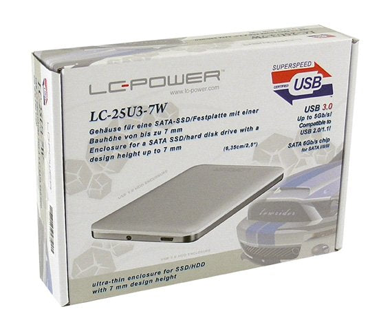 EAN 4260070124716 - LC-Power LC-25U3-7W caja para disco duro externo Aluminio, Blanco 2.5" imagen 3