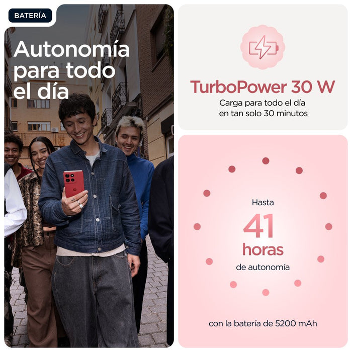 EAN 840023294884 - Motorola moto g86 5G 16,9 cm (6.67") SIM doble Android 15 USB Tipo C 8 GB 256 GB 5200 mAh Rosa imagen 9