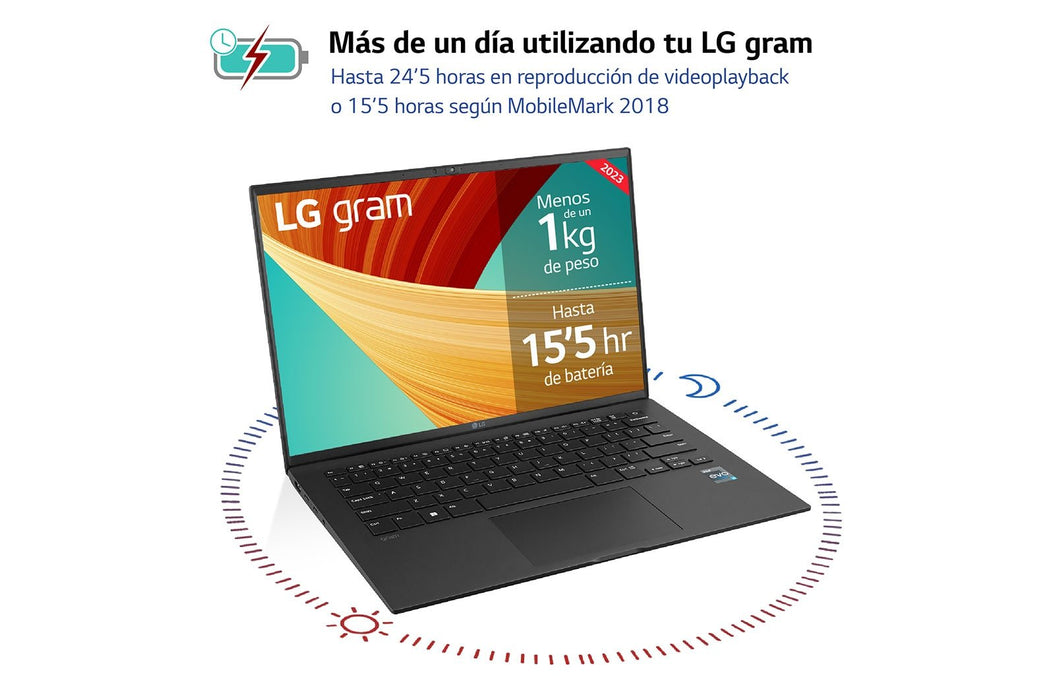 EAN 8806087965957 - LG Gram 14Z90R-G.AP75B ordenador portatil Intel® Core™ i7 i7-1360P Portátil 35,6 cm (14") WUXGA 16 GB LPD imagen 5