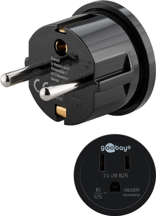 EAN 4040849453502 - Goobay 45350 adaptador de enchufe eléctrico Tipo F Tipo B Negro imagen 1