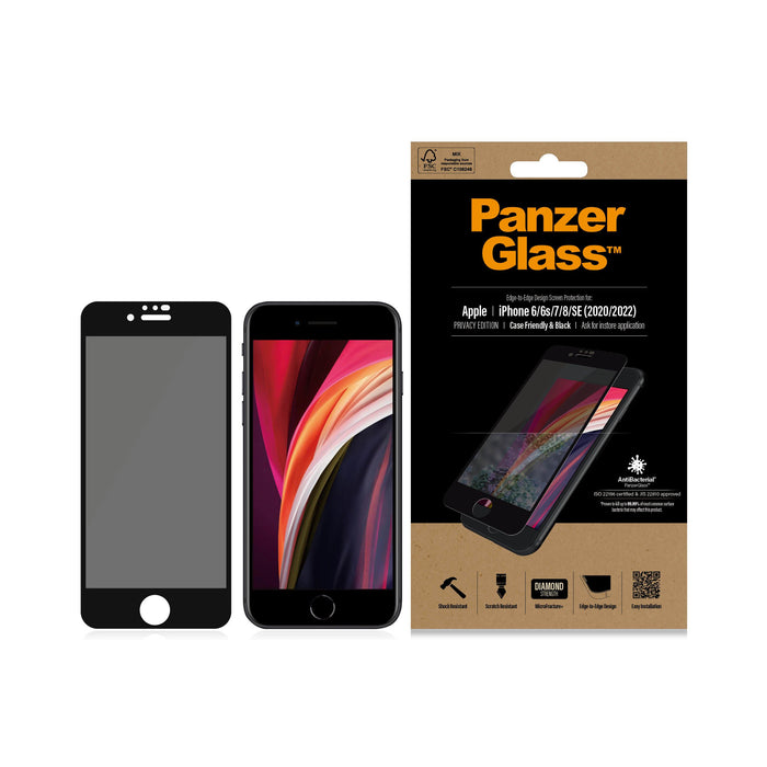EAN 5711724126796 - PanzerGlass ® Privacy Screen Protector iPhone SE (2020/2022) | 8 | 7 | 6 | 6s | Edge-to-Edge Protector de imagen 3
