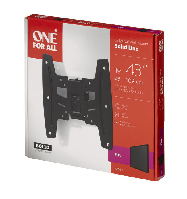 EAN 8716184064371 - One For All WM 4211 soporte para TV 109,2 cm (43") Negro imagen 3