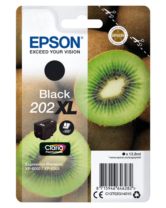 EAN 8715946646282 - Epson Kiwi 202XL cartucho de tinta 1 pieza(s) Original Alto rendimiento (XL) Negro imagen 1