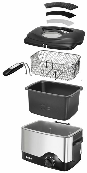 EAN 4011689586156 - Unold 58615 freidora Sencillo Independiente 1200 W Negro, Acero inoxidable imagen 3