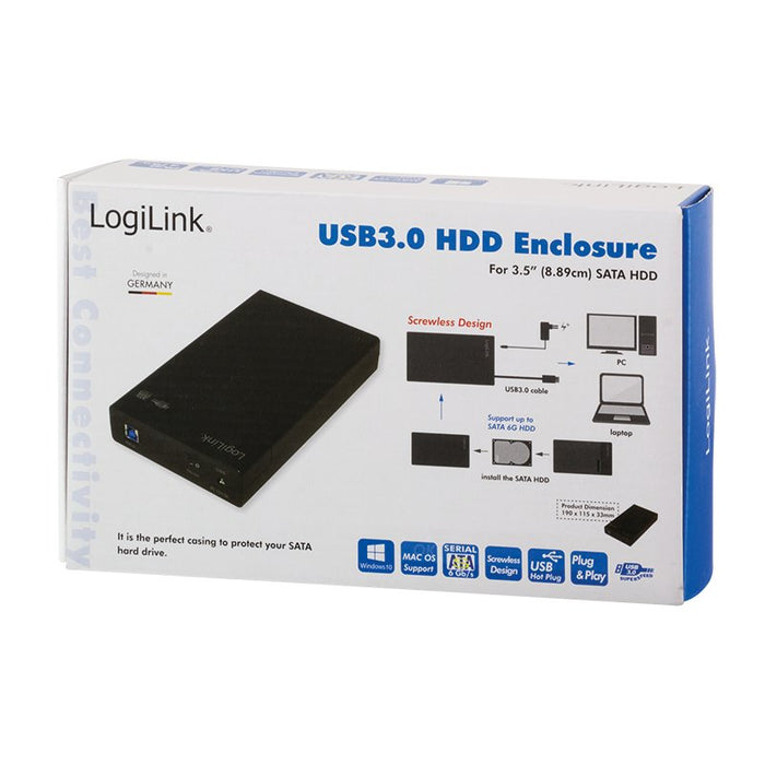 EAN 4052792041248 - LogiLink UA0276 caja para disco duro externo Caja de disco duro (HDD) Negro 3.5" imagen 4