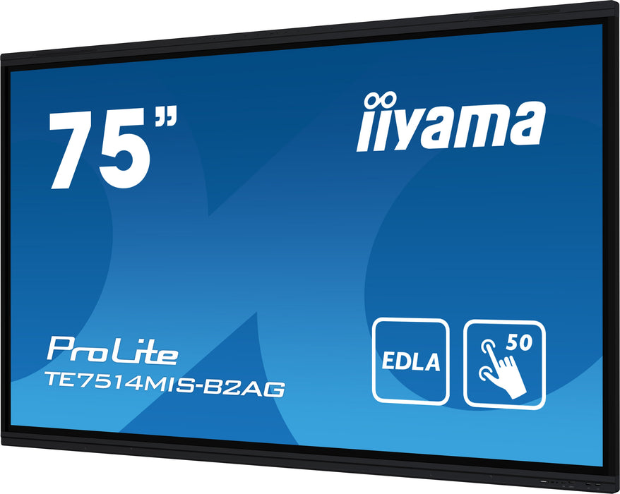 EAN 4948570124039 - iiyama PROLITE TE7514MIS-B2AG Pantalla plana para señalización digital 190,5 cm (75") LCD Wifi 435 cd / m imagen 4