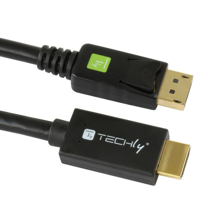 EAN 8054529020812 - Techly ICOC DSP-H12-010 adaptador de cable de vídeo 1 m DisplayPort HDMI Negro imagen 4
