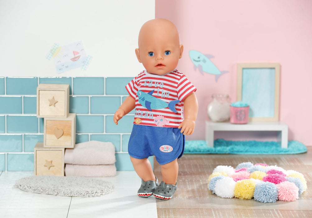 EAN 4001167834268 - BABY born Bath Pyjamas wShoes blue 43cm Pijama de muñeca imagen 3