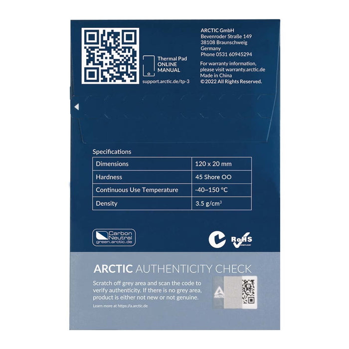 EAN 4895213703987 - ARCTIC TP-3 compuesto disipador de calor Parche térmico imagen 6