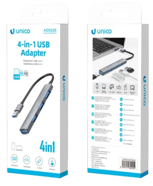 EAN 8435719602252 - UNICO AD0225 base para portátil y replicador de puertos Alámbrico USB 2.0 Gris imagen 2