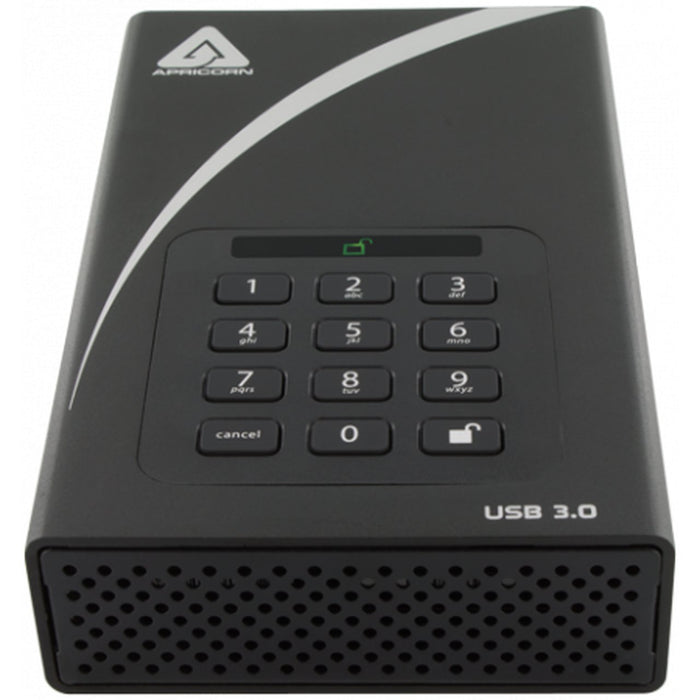 EAN 708326914505 - Apricorn Aegis Padlock DT disco duro externo 12 TB USB Tipo B 2.0/3.2 Gen 1 (3.1 Gen 1) Negro imagen 2