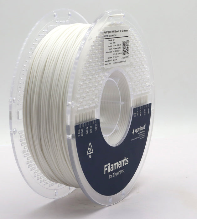 EAN 8716309131575 - Gembird 3DP-PLA1.75HY-01-W material de impresión 3d Ácido poliláctico (PLA) Blanco 1 kg imagen 1