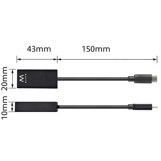 EAN 8054392619595 - Ewent EW9823 adaptador de cable de vídeo 0,15 m USB Tipo C HDMI tipo A (Estándar) Negro imagen 2