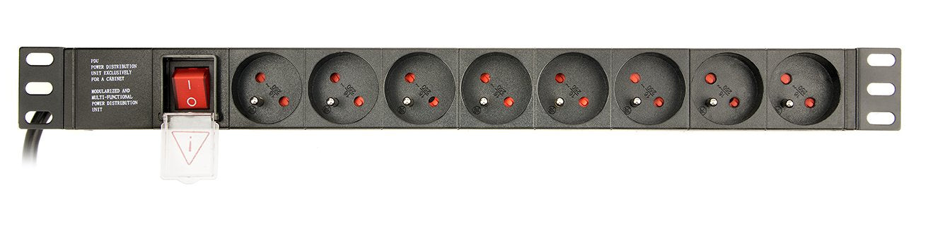 EAN 8716309116817 - Gembird EG-PDU-014-F unidad de distribución de energía (PDU) 8 salidas AC 1U Negro imagen 2