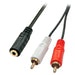 EAN 4002888356770 - Lindy 35677 cable de audio 0,25 m 2 x RCA 3,5mm Negro, Rojo, Blanco imagen 1