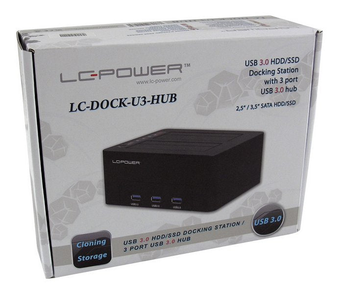 EAN 4260070120282 - LC-Power LC-DOCK-U3-HUB base de conexión para disco duro USB 3.2 Gen 1 (3.1 Gen 1) Type-B Negro imagen 4