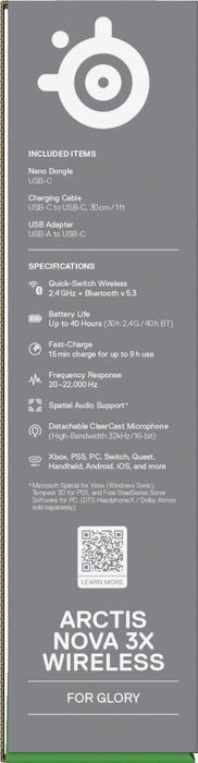 EAN 5707119059572 - Steelseries Arctis Nova 3X Auriculares Inalámbrico Diadema Música/uso diario Bluetooth Negro imagen 10