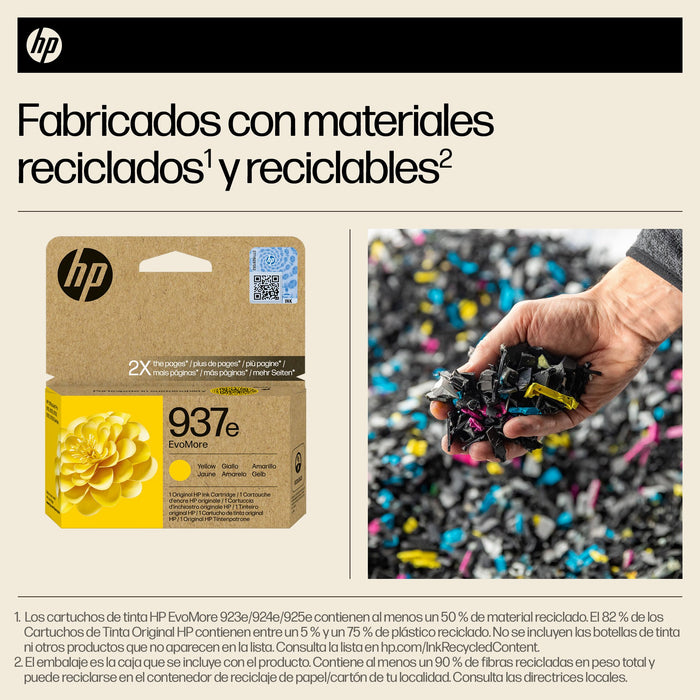 EAN 0196786147685 - HP 937e EvoMore Yellow Original Ink Cartridge cartucho de tinta 1 pieza(s) Alto rendimiento (XL) Amarillo imagen 4