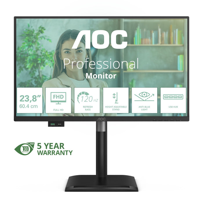 EAN 4038986142878 - AOC 24P4U pantalla para PC 60,5 cm (23.8") 1920 x 1080 Pixeles Full HD Negro imagen 2