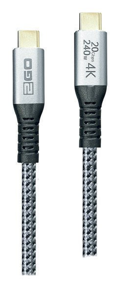 EAN 4010425975155 - 2GO 797515 cable USB USB 3.2 Gen 2x2 2 m USB C Plata imagen 1
