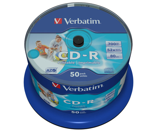 EAN 0023942434382 - Verbatim CD-R AZO Wide Inkjet Printable no ID 700 MB 52x 50 pieza(s) imagen 2
