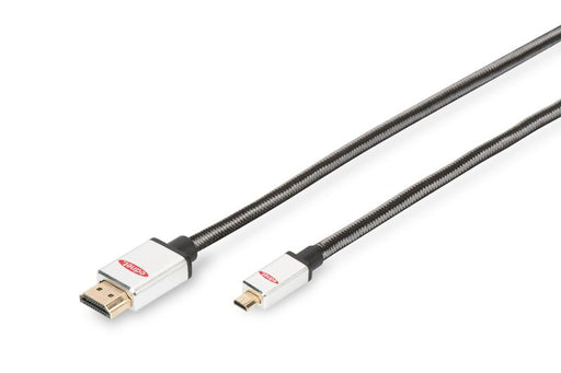 EAN 4054007844897 - Ednet 84489 cable HDMI 2 m HDMI tipo D (Micro) HDMI tipo A (Estándar) Negro, Plata imagen 1