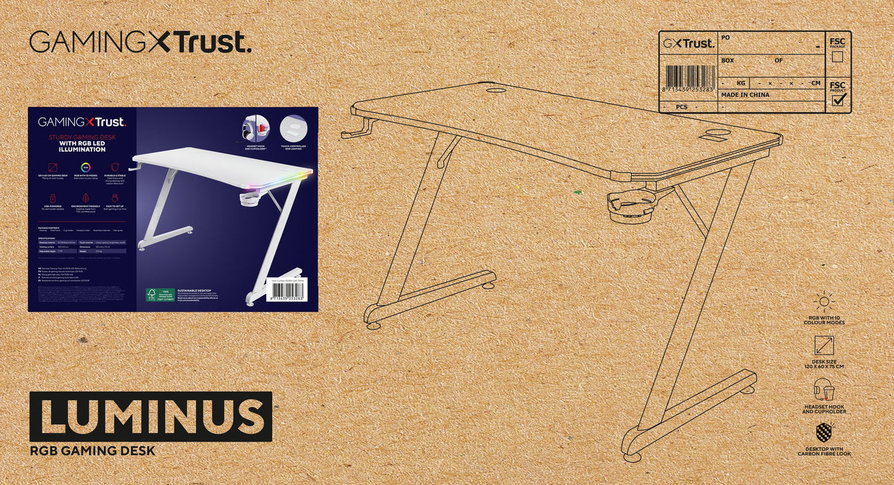 EAN 8713439253283 - Trust GXT 709W LUMINUS Blanco imagen 10