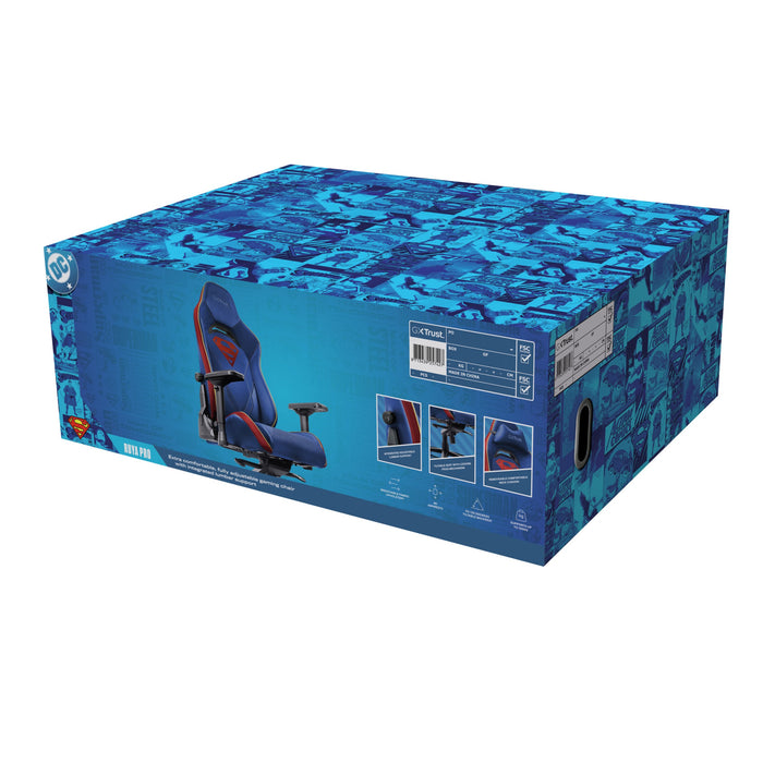 EAN 8713439257427 - Trust GXT 721SM Ruya Pro Silla para videojuegos universal Asiento acolchado Azul, Rojo imagen 7