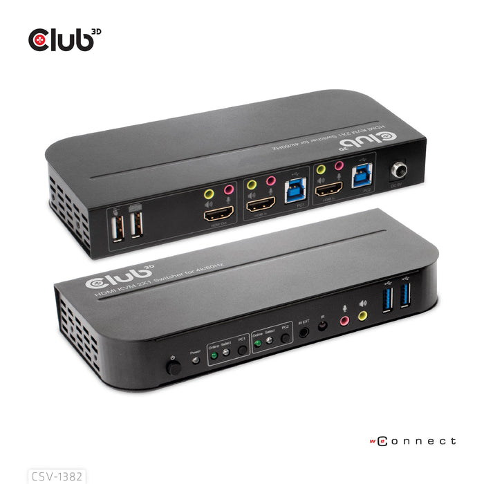 EAN 8719214472245 - CLUB3D CSV-1382 interruptor KVM Negro imagen 1