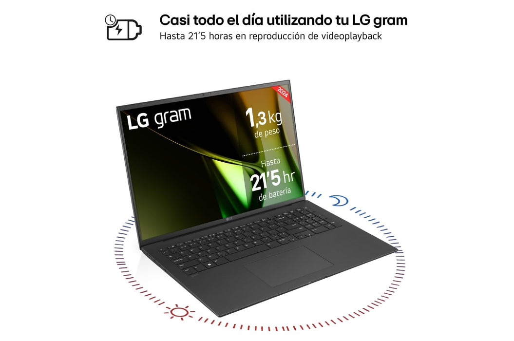 EAN 8806096120743 - LG Gram 17Z90S-G.AD7BB ordenador portatil Intel Core Ultra 7 155H Portátil 43,2 cm (17") WQXGA 32 GB LPDD imagen 5