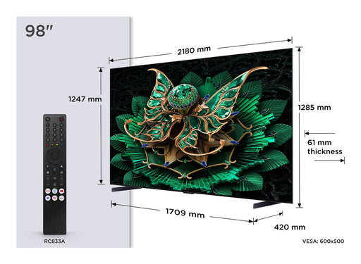 EAN 5901292525705 - TCL 98C7K Televisor 2,49 m (98") 4K Ultra HD Smart TV Wifi Metálico 3000 cd / m² imagen 1