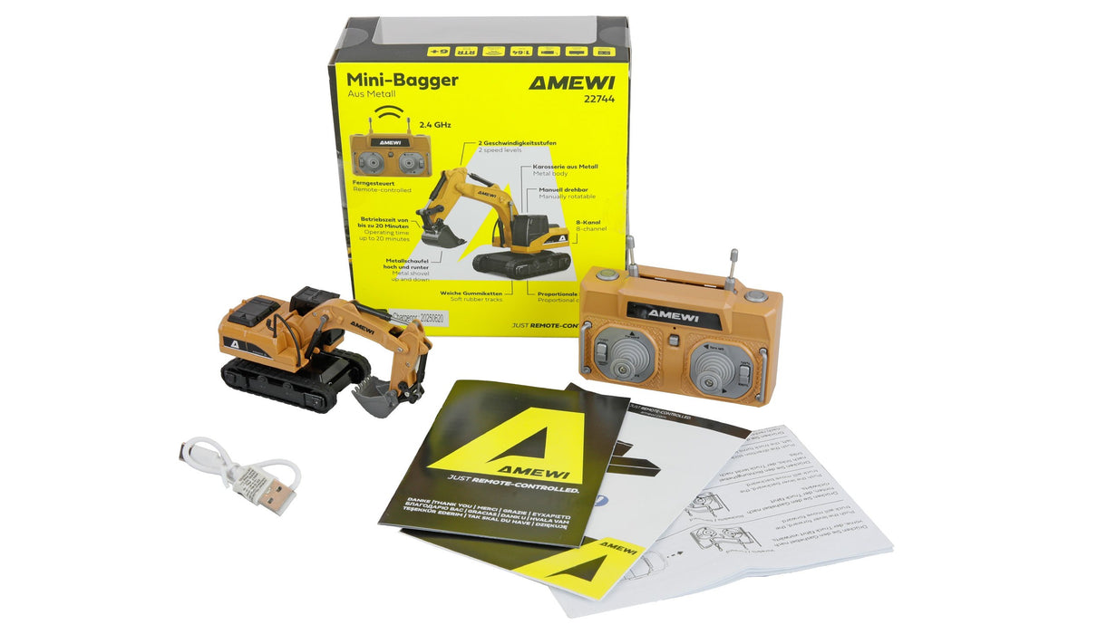 EAN 4262500346644 - Amewi 22744 modelo controlado por radio Excavadora Motor eléctrico 1:64 imagen 3