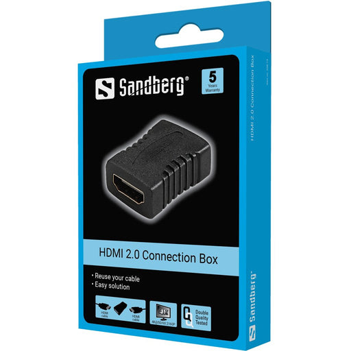 EAN 5705730508745 - Sandberg 508-74 cambiador de género para cable Negro imagen 2
