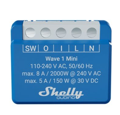EAN 3800235269138 - Shelly Qubino Wave 1 Mini Interruptor inteligente Azul imagen 1