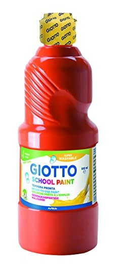 EAN 8000825535420 - Giotto Témpera Escolar 500 ml Botella Rojo imagen 1