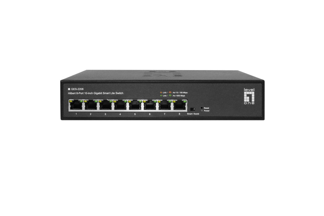 EAN 4015867229972 - LevelOne GES-2208 switch Gestionado L2 Gigabit Ethernet (10/100/1000) Negro imagen 1