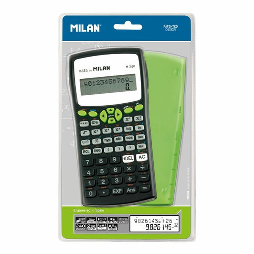 EAN 8411574037170 - Milan M240 calculadora Escritorio Calculadora científica Negro, Verde imagen 1