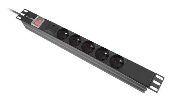 EAN 5901969441741 - Lanberg PDU-05E-0200-BK unidad de distribución de energía (PDU) 5 salidas AC 1U Negro imagen 7