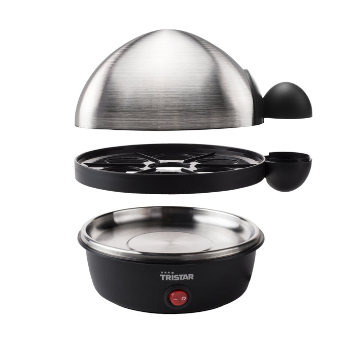 EAN 8713016030764 - Tristar EK-3076 cuecehuevos 7 huevos Negro, Acero inoxidable imagen 2