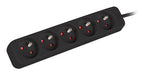 EAN 5901969419511 - Lanberg PS0-05E-0100-IEC-BK base múltiple 1 m 5 salidas AC Interior Negro imagen 1