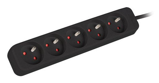 EAN 5901969419511 - Lanberg PS0-05E-0100-IEC-BK base múltiple 1 m 5 salidas AC Interior Negro imagen 1