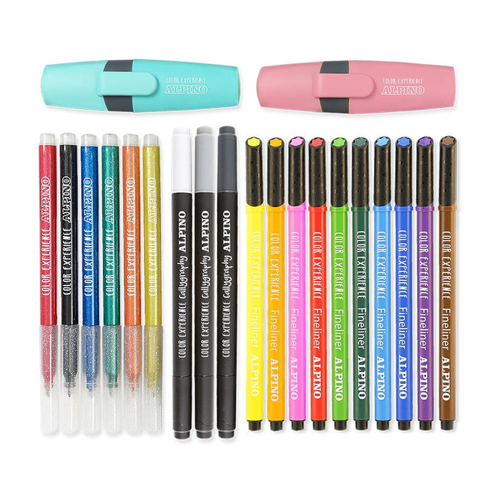 EAN 8413240609179 - Alpino AR001015 rotulador Fino Colores surtidos, Negro, Azul, Marrón, Verde, Gris, Azul claro, Verde clar imagen 3